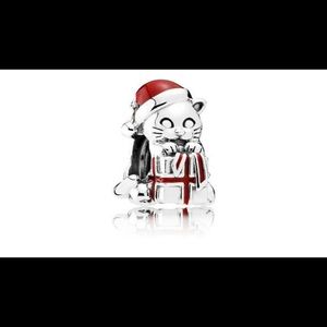 Pandora Christmas cat charm